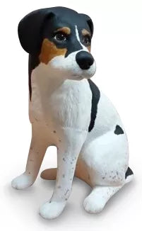 Hund sitzend nach Fotovorlage