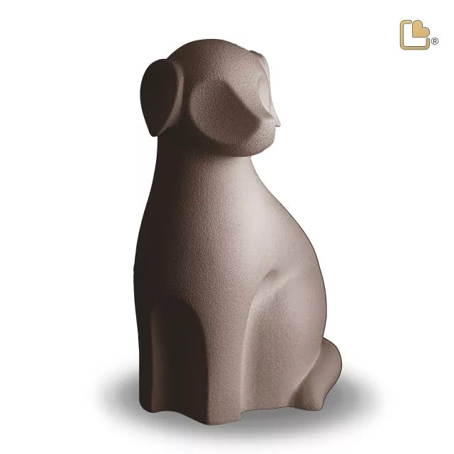 Tierurne Hund Keramik in braun
