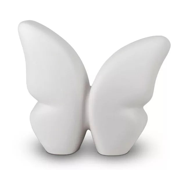 Tierurne Keramik Schmetterling in weiß