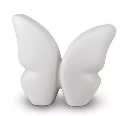 Tierurne Keramik Schmetterling in weiß