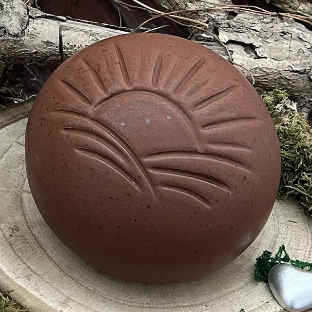 Tierurne Kugel Sonne braun 1,00 Liter