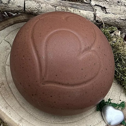 Tierurne Kugelform Doppelherz braun