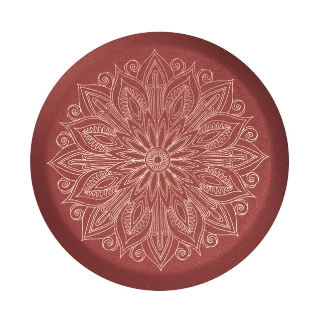 Deckel rubinfarben Mandala Blume