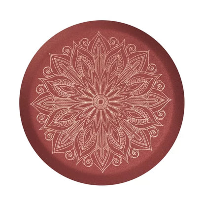 Deckel rubinfarben Mandala Blume
