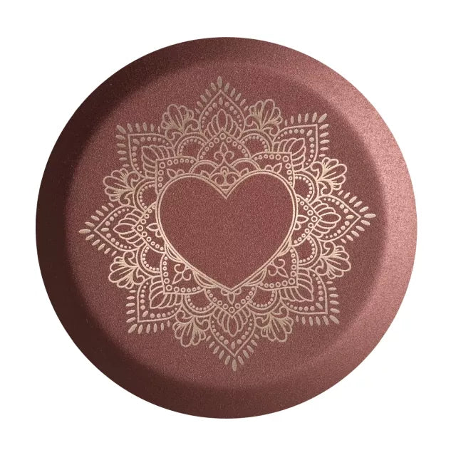 Deckel rubinfarben Mandala Herz