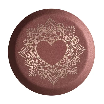 Deckel rubinfarben Mandala Herz