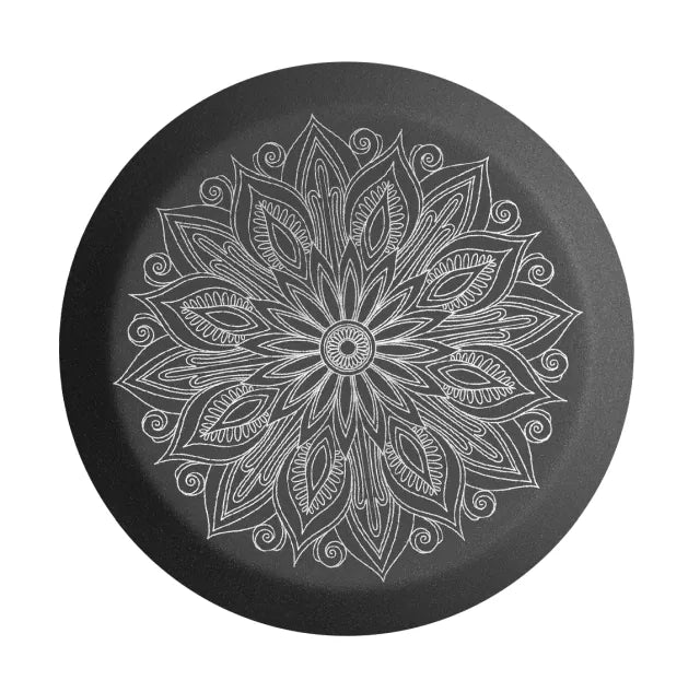 Deckel schwarz Mandala Blume