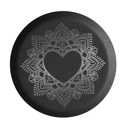 Deckel schwarz Mandala Herz