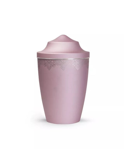 Tierurne Edition Mandala, Spitzhause, Farbe: rosé mit silberfarbenem Streifen