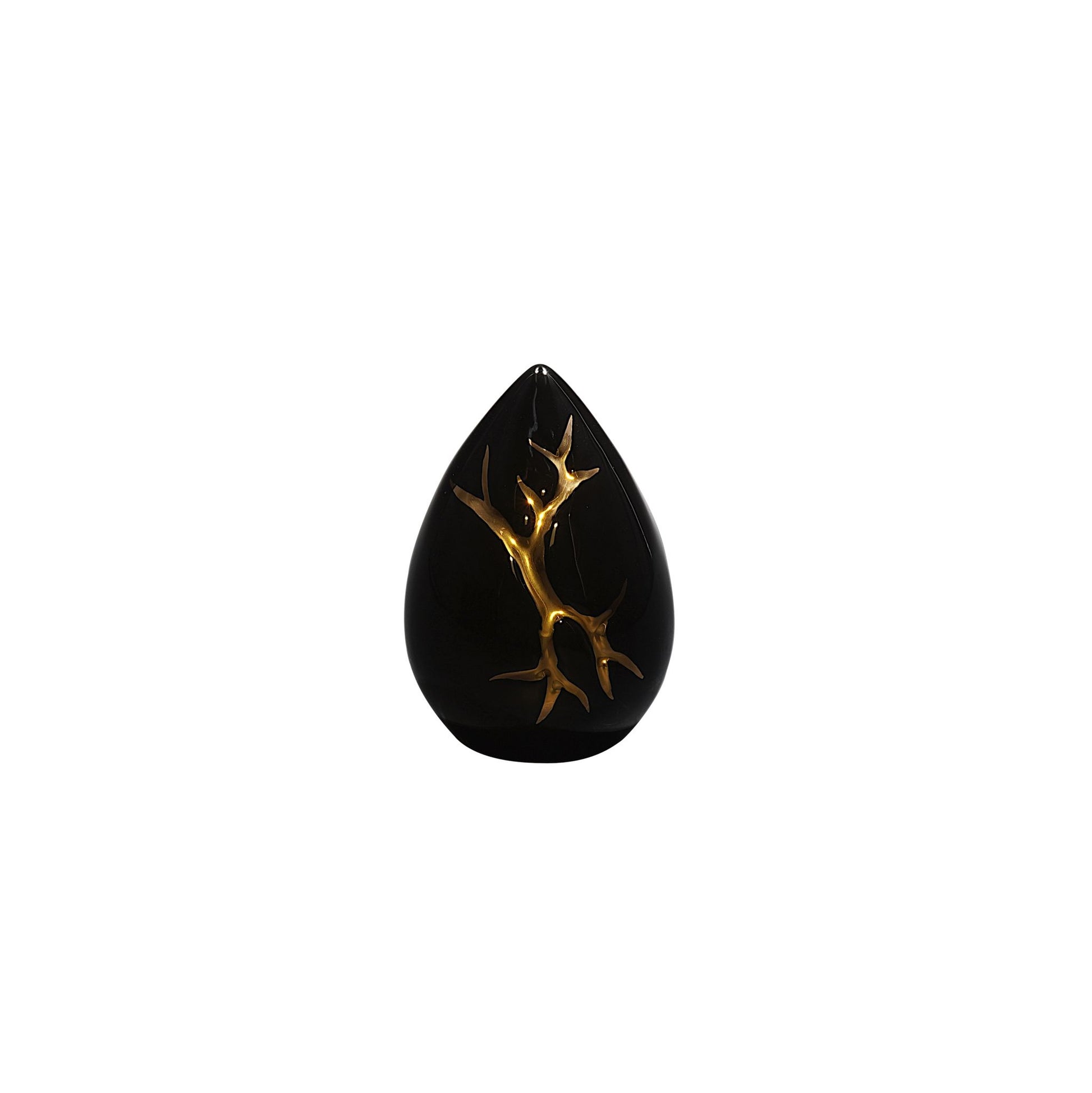 Tierurne Tropfen Kintsugi schwarz 0,15 Liter