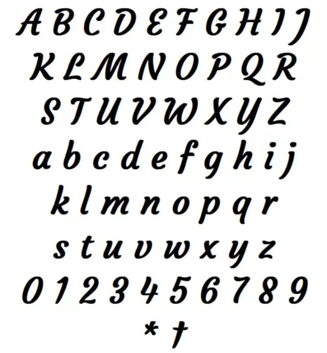 Schriftform für Folienbeschriftung Schatteneffekt
