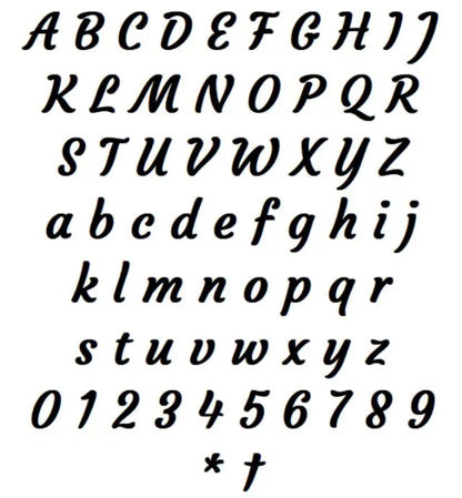 Schriftform für Folienbeschriftung Schatteneffekt