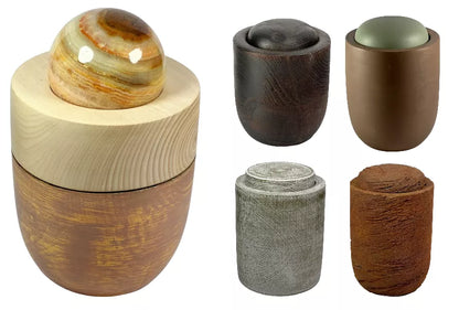 Unikat-Tierurne Holz kleine Übersicht