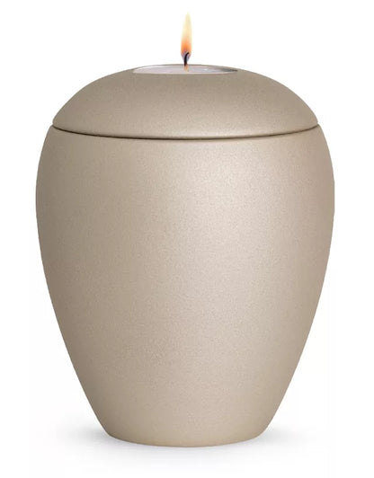 Tierurne Verona champagner mit Gedenklicht