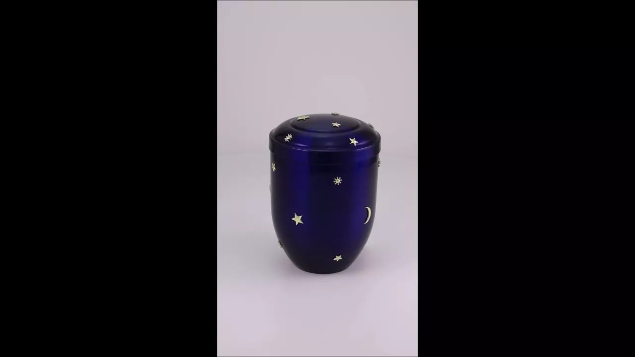 Produktvideo Tierurne Mond und Sterne blau 0,5 Liter