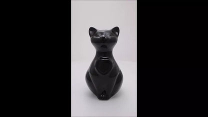 Produktvideo Urne in Katzenform Farbe schwarz