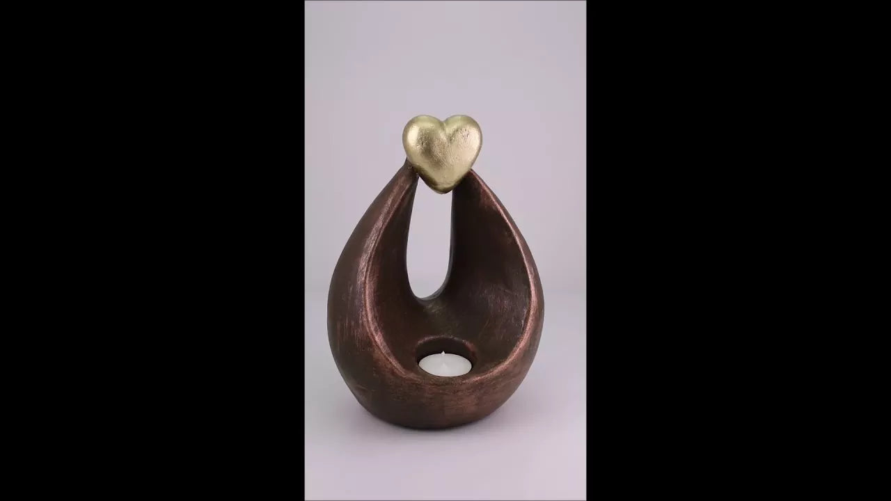 Produktvideo Skulptur mit Gedenklicht und Herz