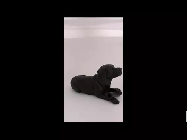 Produktvideo Kunstharzurne Labrador-Skulptur mit Knochen, 2,4 Liter