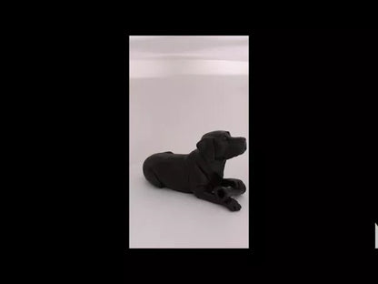 Produktvideo Kunstharzurne Labrador-Skulptur mit Knochen, 2,4 Liter
