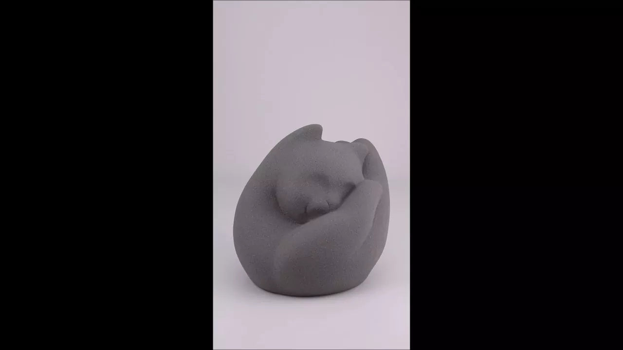 Produktvideo Tierurne Katze in Hand grau