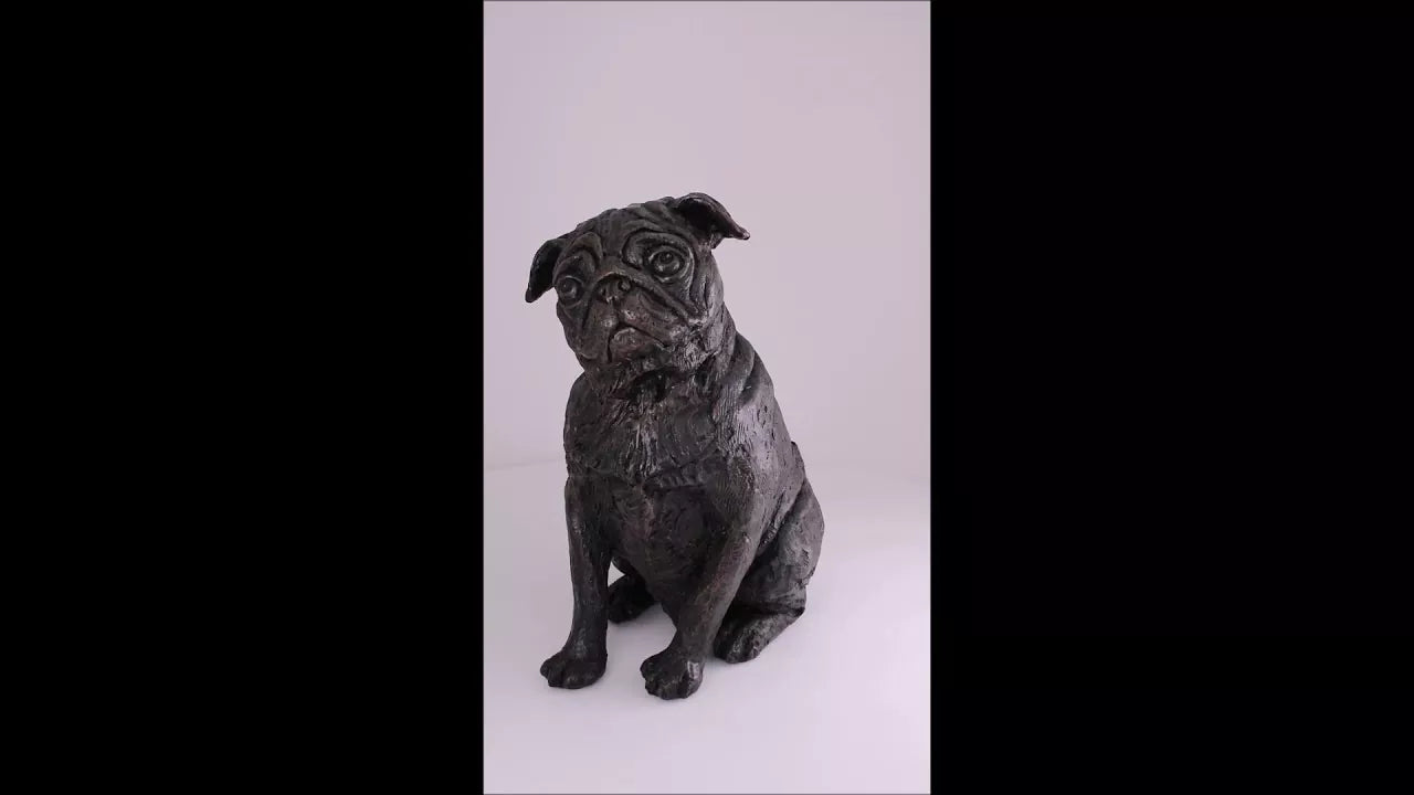 Produktvideo Kunstharz-Tierurne Mops