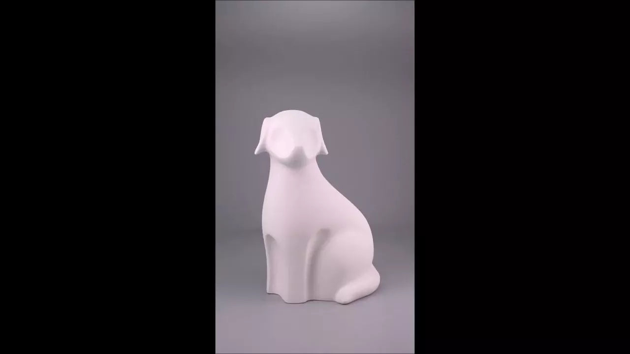 Produktvideo Tierurne Hund Keramik in weiß