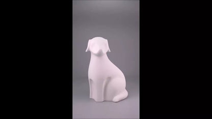 Produktvideo Tierurne Hund Keramik in weiß