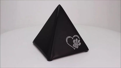 Produktvideo Keramikpyramide Herz-Pfote-Kristall Farbe schwarz, 1,0 Liter