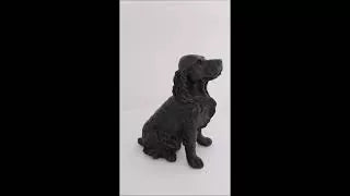 Produktvideo Kunstharzurne Spaniel/Springer Cocker Spaniel-Skulptur