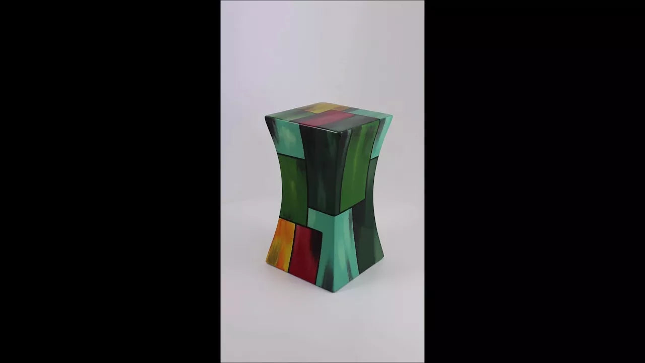 Produktvideo Design Glasfaserurne Diabolo bunt