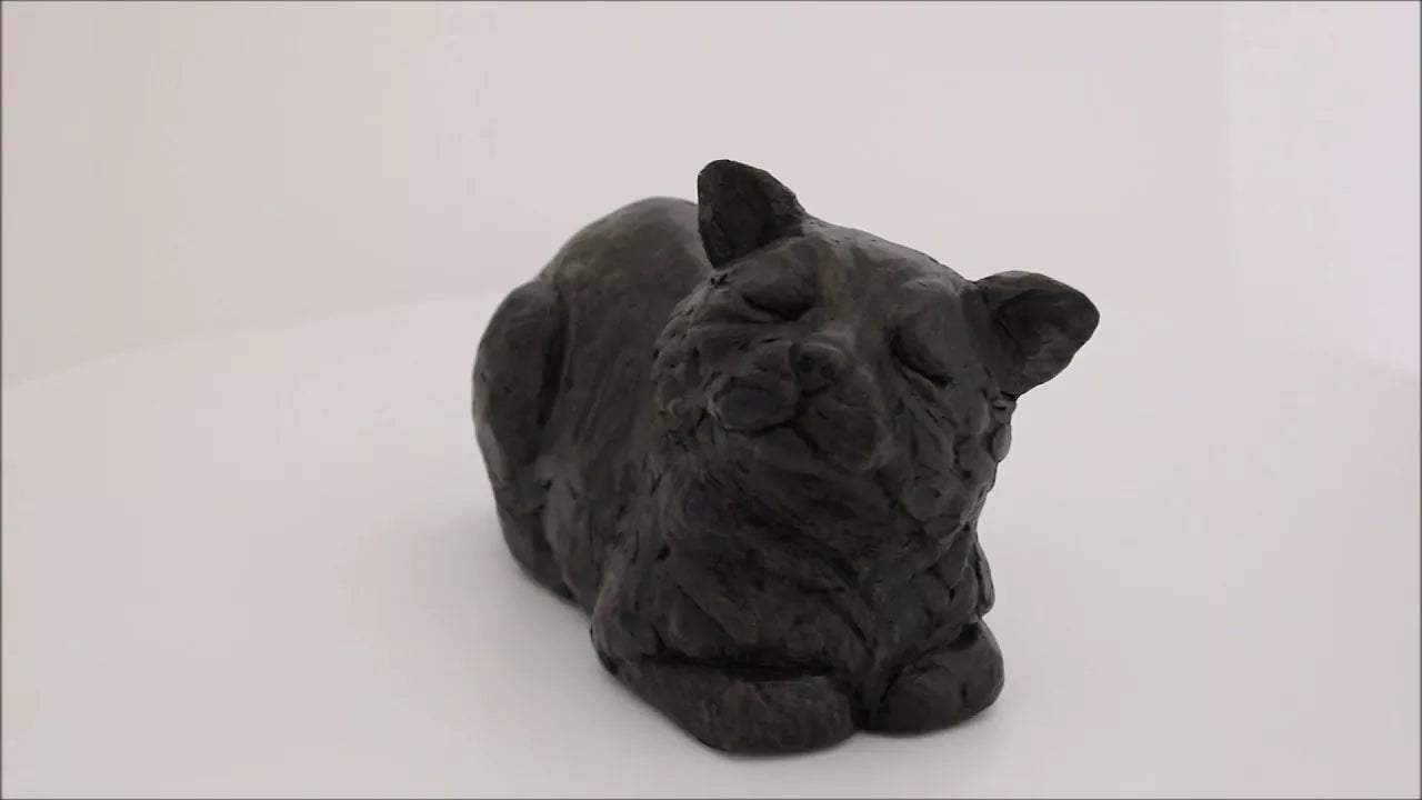 Produktvideo Kunstharzurne liegende Katze