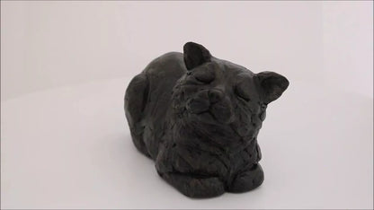 Produktvideo Kunstharzurne liegende Katze