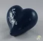 Preview: Tierurne Herz kobaltblau mit weißem Ornament