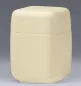 Mobile Preview: Keramikurne quadratisch beige matt 0,5 Liter