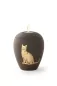 Preview: Keramikurne für Katzen, Siena, cafe, Gedenklichteinsatz