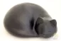 Mobile Preview: Katzenurne schwarz-matt glasiert 1,3 Liter, Frontansicht