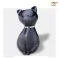 Preview: Katzenurne schwarz mit blauen Kristall