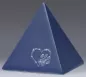 Preview: Keramikpyramide Herz-Pfote-Kristall saphirblau-matt