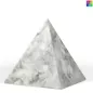 Preview: Keramikpyramide marmoriert weiß 2,5 Liter