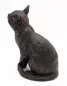 Preview: kunstharzurne sitzende Katze Seitenansicht