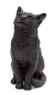 Preview: kunstharzurne sitzende Katze Ansicht von vorne