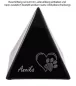 Preview: Pyramide 2,5 Liter schwarz, Beispiel Folienbeschriftung Schrift Minka silberfarben