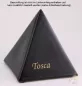 Preview: Pyramide schwarz 1,0 Liter, Beispiel Folienbeschriftung Schrift B goldfarben