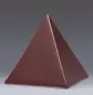 Preview: Pyramide-Tierurne bordeaux glasiert mit matter Oberfläche