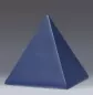 Preview: Pyramide-Tierurne saphirblau glasiert mit matter Oberfläche