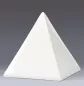 Mobile Preview: Pyramide-Tierurne weiß glasiert mit glänzender Oberfläche