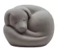 Preview: Tierurne ruhender Hund 3 Liter, Farbe: grau, Vorderansicht