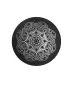 Preview: Tierurne Mandala schwarz, Deckelansicht ohne Kristalle