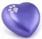 Preview: Tierurne Herz Kristall-Pfote violett