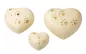 Preview: Tierurne Herz Pfoten in elfenbein, alle Größen
